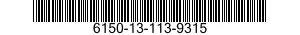 6150-13-113-9315 LEAD,ELECTRICAL 6150131139315 131139315