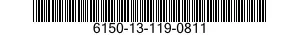 6150-13-119-0811 CABLE ASSEMBLY,POWER,ELECTRICAL 6150131190811 131190811