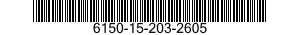 6150-15-203-2605 CABLE ASSEMBLY,POWER,ELECTRICAL 6150152032605 152032605