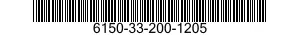 6150-33-200-1205 CABLE ASSEMBLY,POWER,ELECTRICAL,BRANCHED 6150332001205 332001205