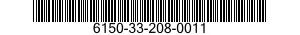 6150-33-208-0011 CABLE ASSEMBLY,POWER,ELECTRICAL 6150332080011 332080011