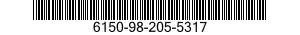 6150-98-205-5317 CABLE ASSEMBLY,SPECIAL PURPOSE,ELECTRICAL 6150982055317 982055317