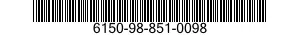 6150-98-851-0098  6150988510098 988510098