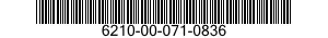 6210-00-071-0836  6210000710836 000710836