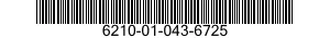 6210-01-043-6725  6210010436725 010436725