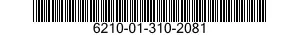 6210-01-310-2081 INSERT,LEGEND,LIGHT INDICATOR 6210013102081 013102081