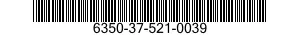 6350-37-521-0039 KEYPAD,CONTROL-COMMUNICATOR,PROGRAMMING 6350375210039 375210039