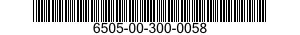 6505-00-300-0058  6505003000058 003000058