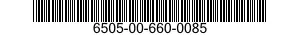 6505-00-660-0085  6505006600085 006600085