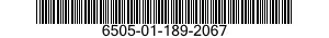 6505-01-189-2067  6505011892067 011892067