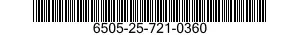 6505-25-721-0360 ATROPINE INJECTION 6505257210360 257210360