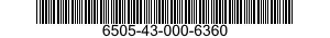 6505-43-000-6360 DEXTROSE INJECTION,MODIFIED 6505430006360 430006360