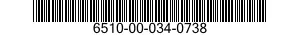 6510-00-034-0738  6510000340738 000340738
