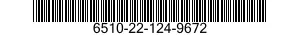 6510-22-124-9672 DRESSING,HYDROCOLLOID 6510221249672 221249672