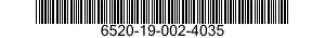 6520-19-002-4035 TOOTH SET,PROSTHETIC 6520190024035 190024035