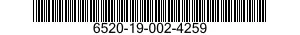 6520-19-002-4259 TOOTH SET,PROSTHETIC 6520190024259 190024259