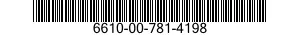 6610-00-781-4198 INDICATOR,ATTITUDE 6610007814198 007814198