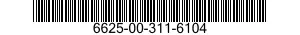 6625-00-311-6104 RESISTOR,DECADE 6625003116104 003116104