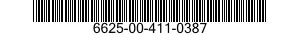 6625-00-411-0387 TEST SET SUBASSEMBLY,ELECTRICAL AND ELECTRONIC TEST EQUIPMENT 6625004110387 004110387