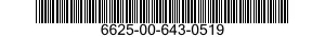 6625-00-643-0519 ELECTRICAL METER SUBASSEMBLY 6625006430519 006430519