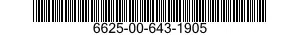 6625-00-643-1905  6625006431905 006431905