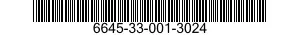 6645-33-001-3024 CLOCK (1), AIRCRAFT 6645330013024 330013024