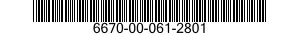 6670-00-061-2801  6670000612801 000612801