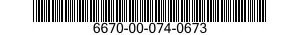 6670-00-074-0673  6670000740673 000740673