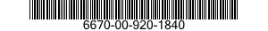 6670-00-920-1840  6670009201840 009201840