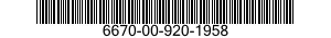 6670-00-920-1958  6670009201958 009201958