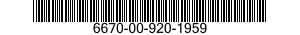 6670-00-920-1959  6670009201959 009201959