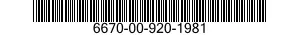 6670-00-920-1981  6670009201981 009201981