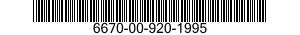 6670-00-920-1995  6670009201995 009201995