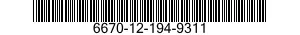 6670-12-194-9311 WEIGHT SET,COMMERCIAL SCALE TESTING 6670121949311 121949311