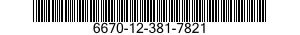 6670-12-381-7821 SCALE,MAIL AND PARCEL POST 6670123817821 123817821