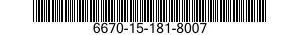 6670-15-181-8007 SISTEMA DI PESATURA 6670151818007 151818007