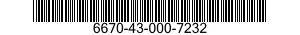 6670-43-000-7232 SCALE,WEIGHING 6670430007232 430007232