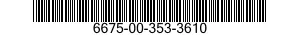 6675-00-353-3610  6675003533610 003533610