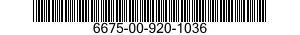 6675-00-920-1036  6675009201036 009201036