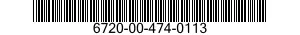 6720-00-474-0113  6720004740113 004740113