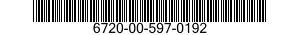 6720-00-597-0192  6720005970192 005970192