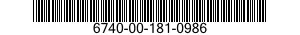6740-00-181-0986  6740001810986 001810986
