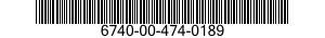 6740-00-474-0189  6740004740189 004740189