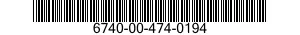 6740-00-474-0194  6740004740194 004740194