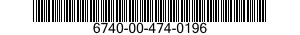 6740-00-474-0196  6740004740196 004740196