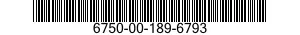 6750-00-189-6793  6750001896793 001896793