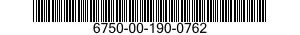 6750-00-190-0762  6750001900762 001900762