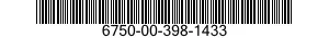 6750-00-398-1433 PLATE,PHOTOGRAPHIC 6750003981433 003981433