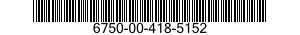 6750-00-418-5152  6750004185152 004185152