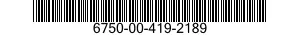 6750-00-419-2189  6750004192189 004192189